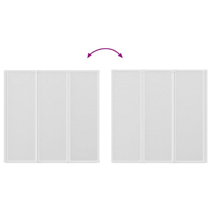 Doccia da bagno a parete 141 x 132 cm 3 Pannelli pieghevoli