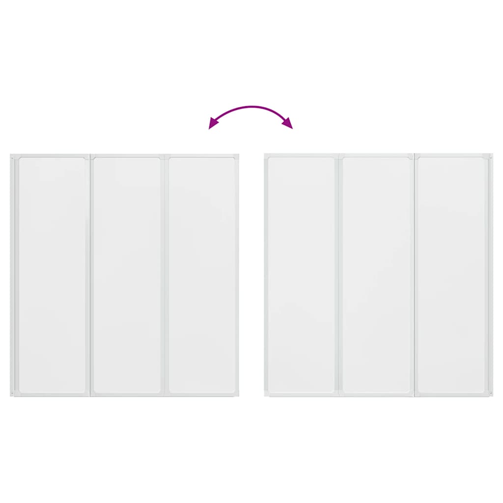 Doccia da bagno a parete 141 x 132 cm 3 Pannelli pieghevoli