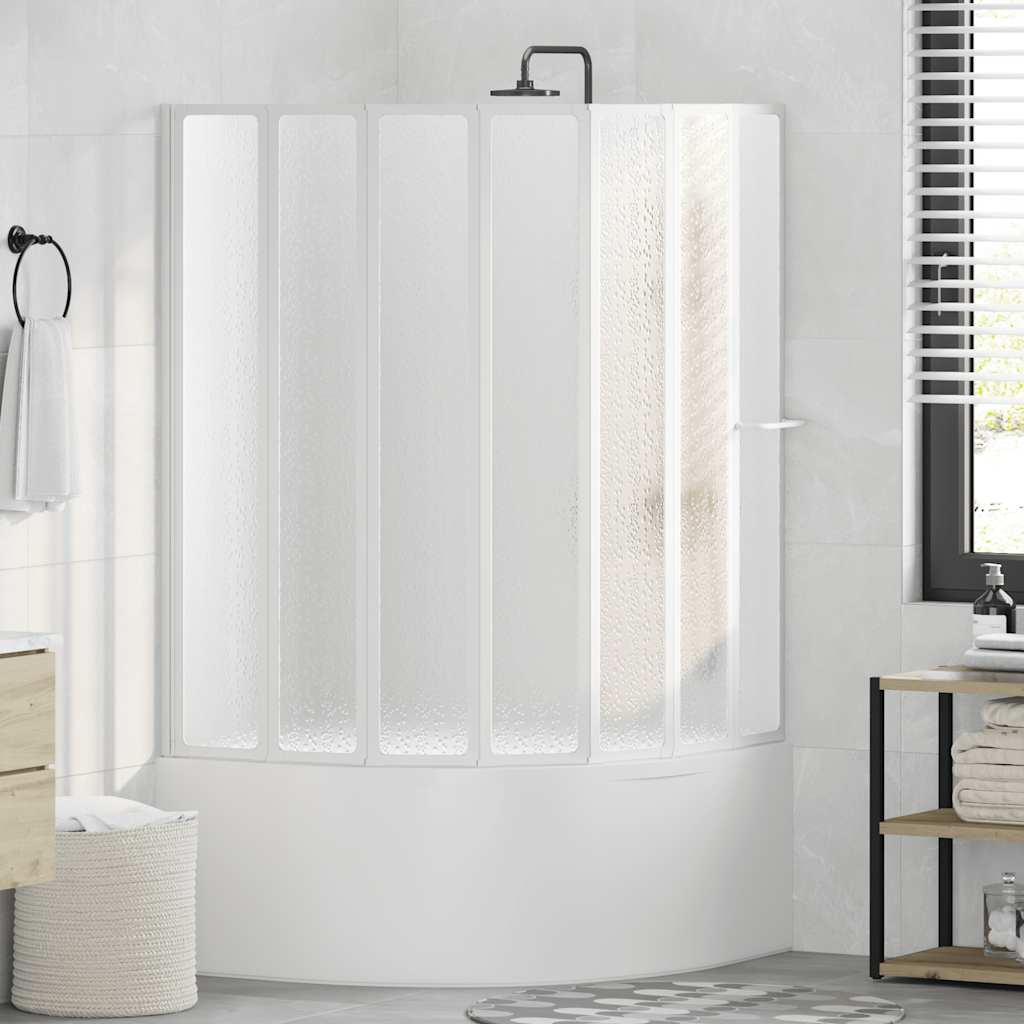 7 Pannelli pieghevoli con porta-asciugamano 140 x 168 cm doccia bagno