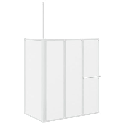 Schermo Box Doccia a L 70 x 120 x 137 cm 4 Pannelli Pieghevole