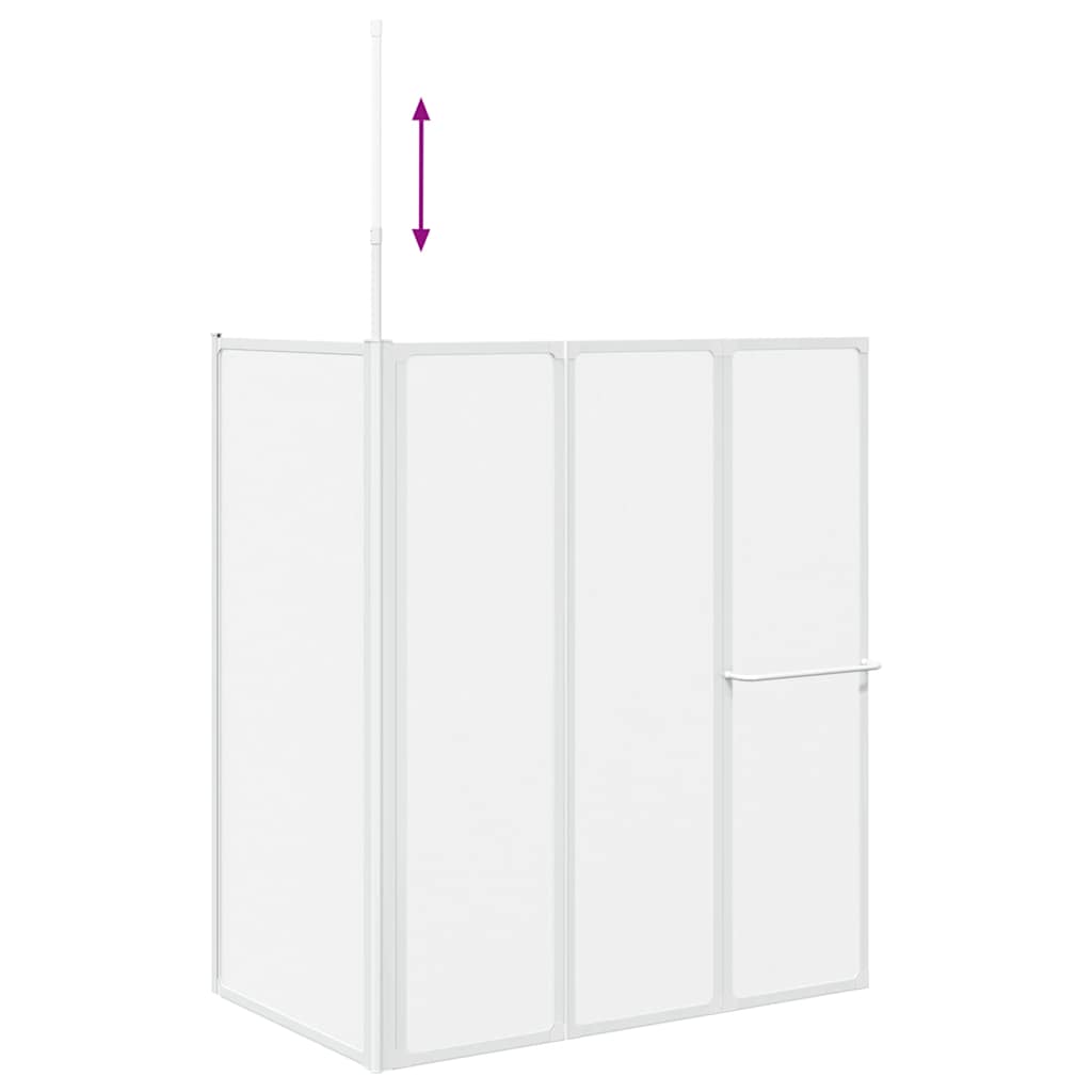 Schermo Box Doccia a L 70 x 120 x 137 cm 4 Pannelli Pieghevole