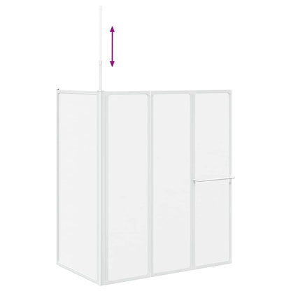 Schermo Box Doccia a L 70 x 120 x 137 cm 4 Pannelli Pieghevole