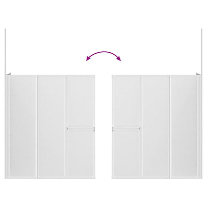 Schermo Box Doccia a L 70 x 120 x 137 cm 4 Pannelli Pieghevole