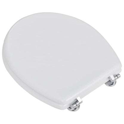 Sedile WC in MDF con Coperchio Design Semplice Bianco
