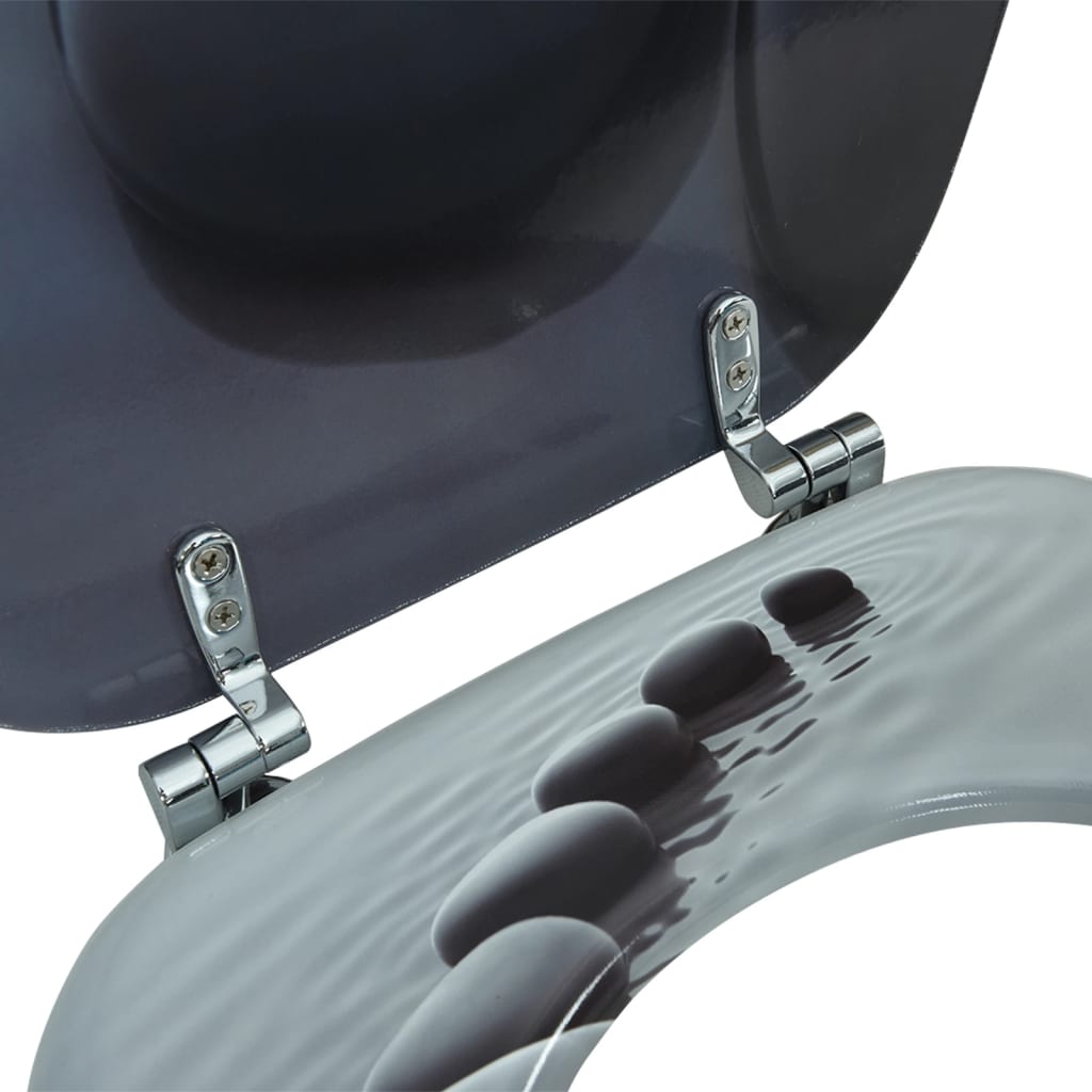 Sedile WC in MDF con Coperchio Design Pietre - homemem39