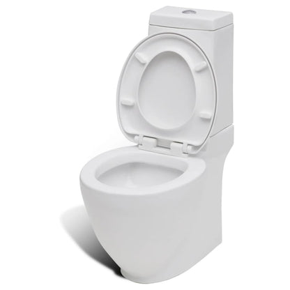 Set WC e Bidet con Piede in Ceramica Bianca | homemem39
