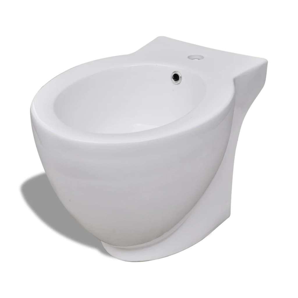 Set WC e Bidet con Piede in Ceramica Bianca | homemem39