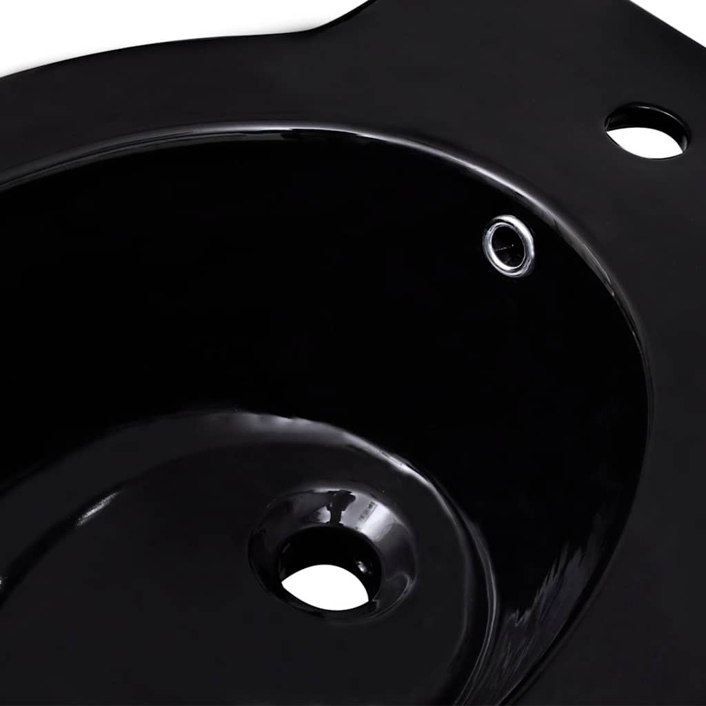 Set di Bidet e Toilette da Pavimento in Ceramica Nera | homemem39
