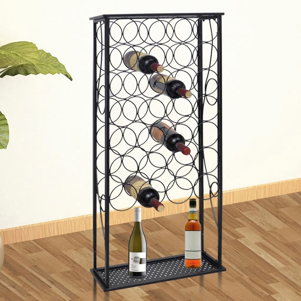 Portabottiglie per 28 Bottiglie di Vino in Metallo
