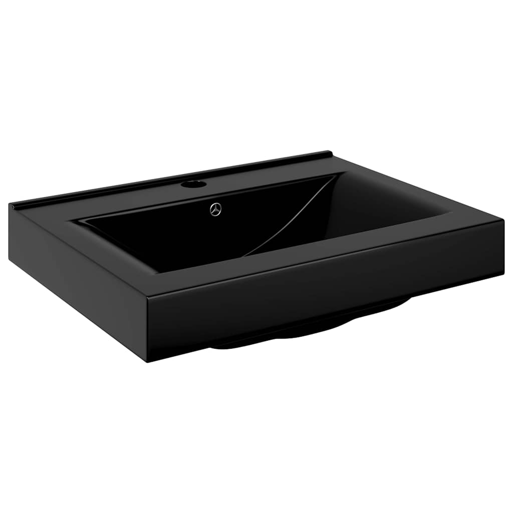 Lavello Bianco in Ceramica di Lusso con Foro Rubinetto 60x46 cm | homemem39