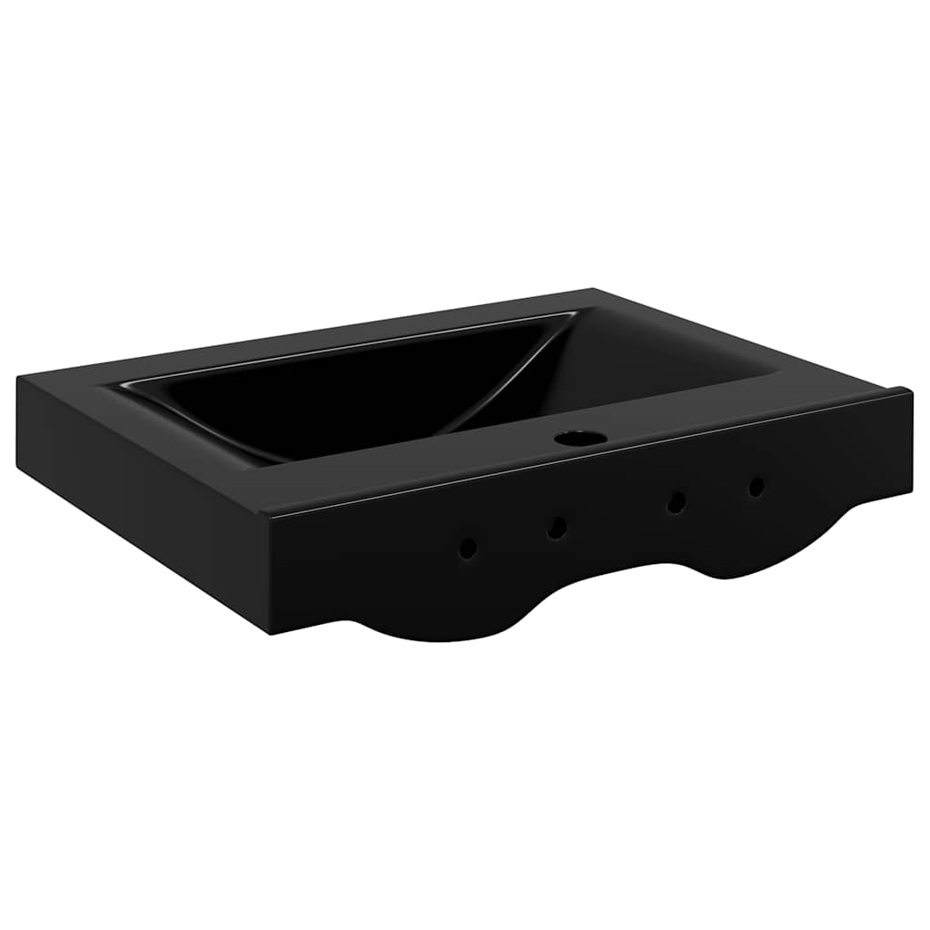 Lavello Bianco in Ceramica di Lusso con Foro Rubinetto 60x46 cm | homemem39