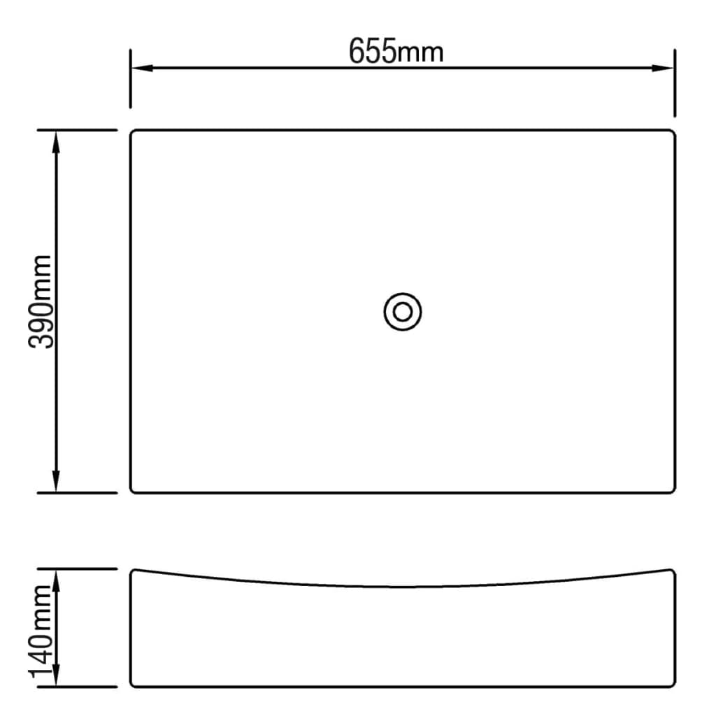 Lavandino in Ceramica Porcellana Bianco Lucido - homemem39
