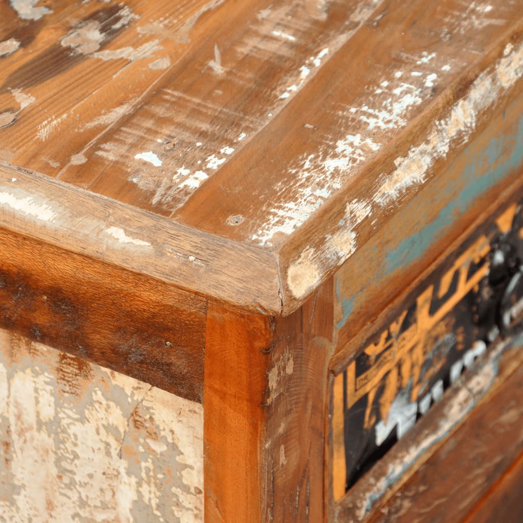 Credenza in Legno di Recupero Vintage con 3 Cassetti e 3 Ante