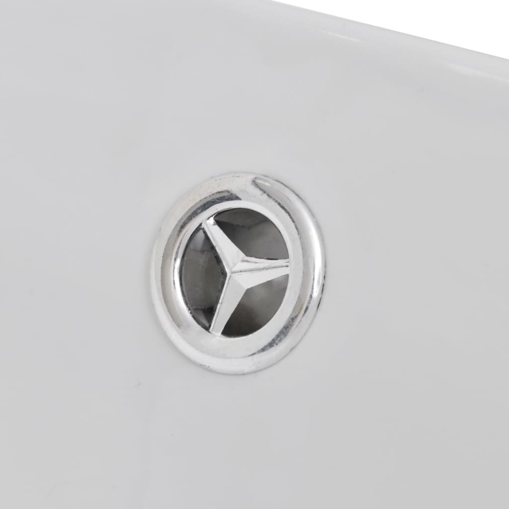 Lavello Ovale in Ceramica di Lusso con Troppopieno 59 x 38,5 cm - homemem39