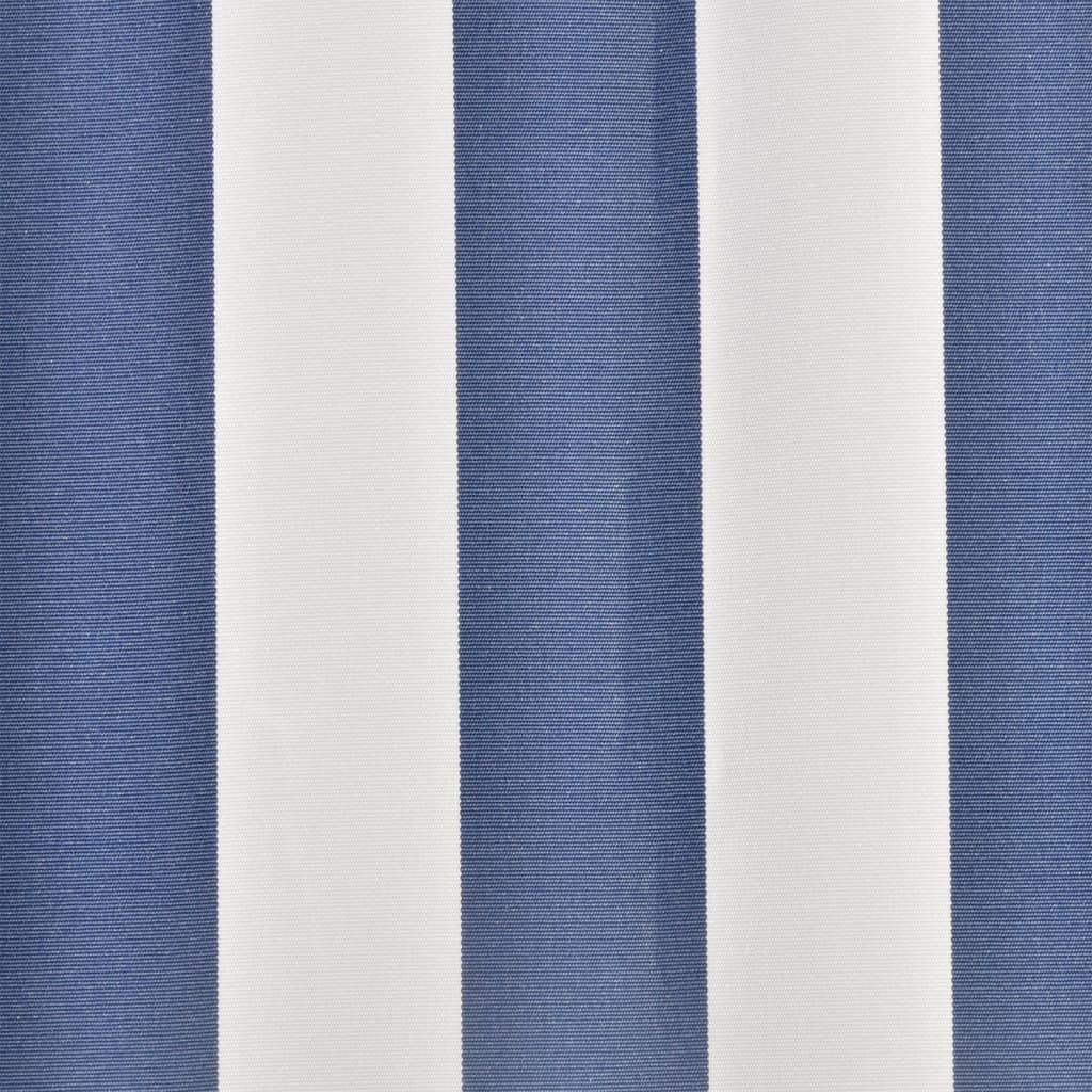 Tessuto di Ricambio per Tenda da Sole Blu e Bianco 4x3 m Poliestere | homemem39