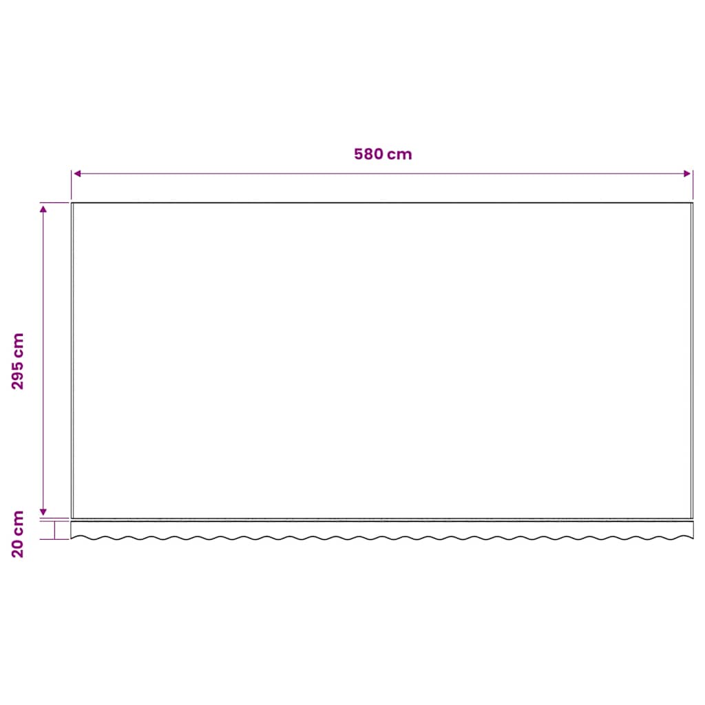 Tessuto di Ricambio per Tenda da Sole Crema 600x300 cm Poliestere - homemem39