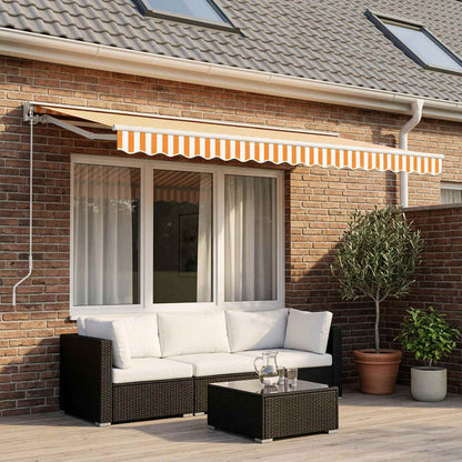 Tessuto di Ricambio per Tenda da Sole Giallo e Bianco 400x300cm
