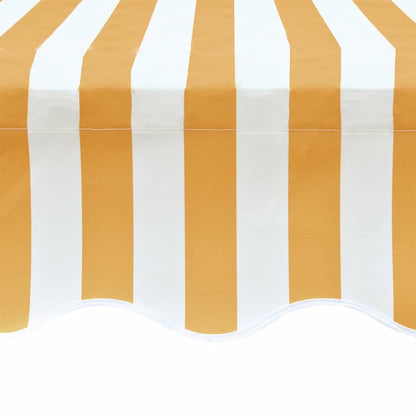 Tenda Parasole Tela Giallo e Bianco 6x3m (Telaio non Incluso) - homemem39