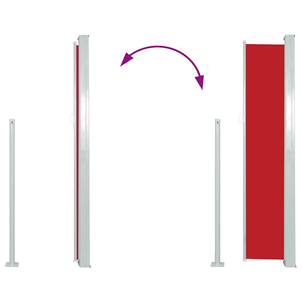 Tendalino Laterale per Patio Terrazzo 160 x 300 cm Rosso - homemem39