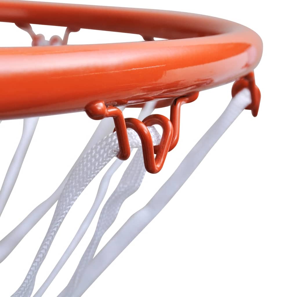 Set Canestro da Basket con Rete Arancione 45 cm | homemem39
