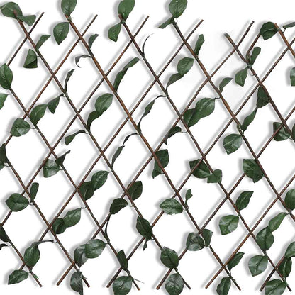 Recinto in Salice a Traliccio 5 pz Foglie Artificiali 180x90 cm | homemem39