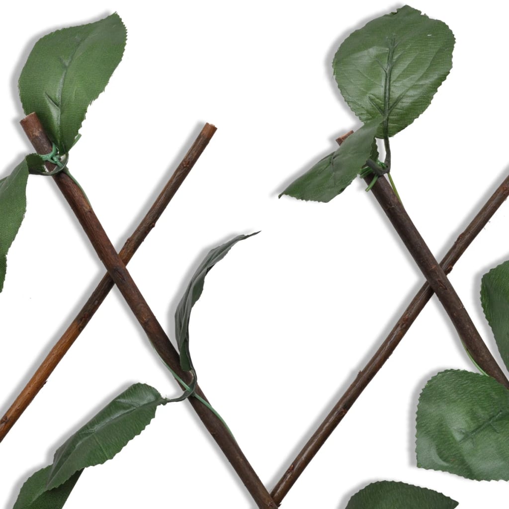 Recinto in Salice a Traliccio 5 pz Foglie Artificiali 180x90 cm - homemem39