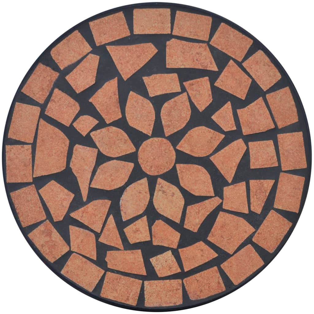 Tavolino per Piante con Mosaico Terracotta