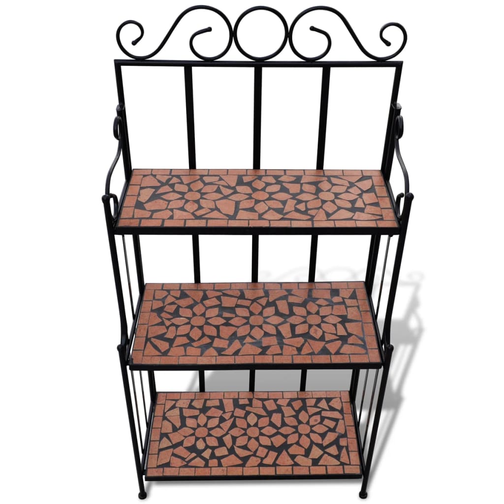 Piedistallo per Piante Terracotta con Mosaico | homemem39