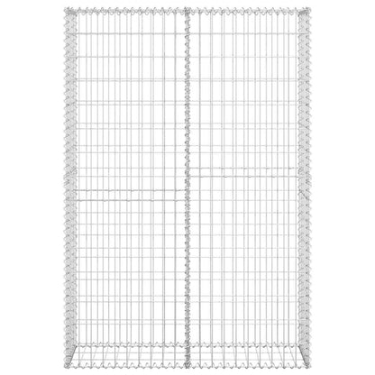 Cesto Gabbione con Coperchio in Filo Zincato 150 x 100 x 30 cm - homemem39