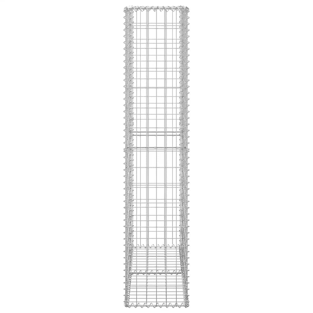 Cesto Gabbione con Coperchio in Filo Zincato 150 x 100 x 30 cm