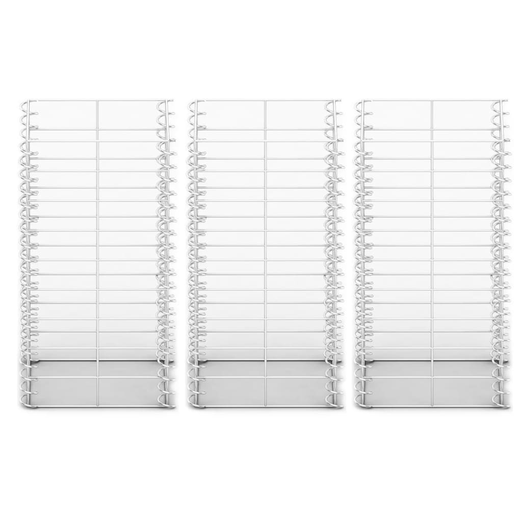 Set Gabbione 3 pz in Filo Zincato 25 x 25 x 50 cm