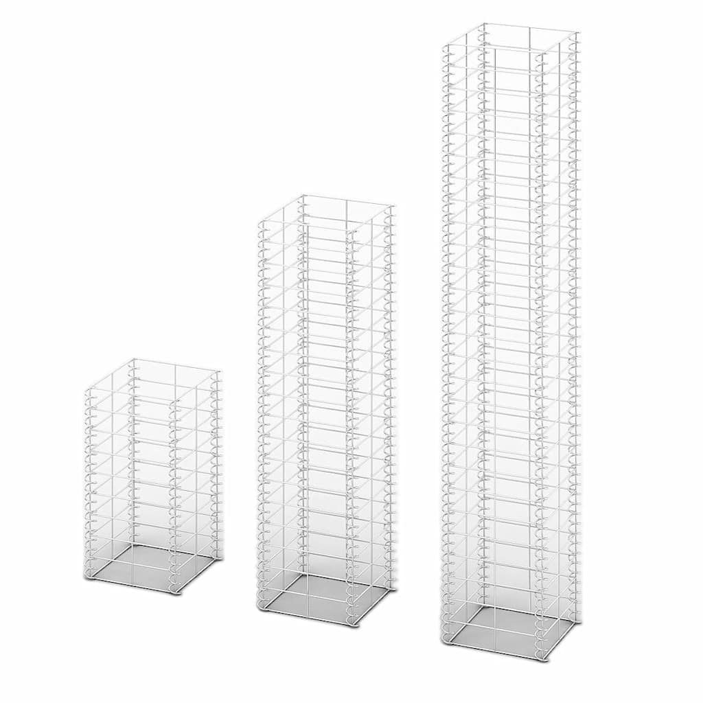 Set Gabbioni 3 pz in Filo Zincato