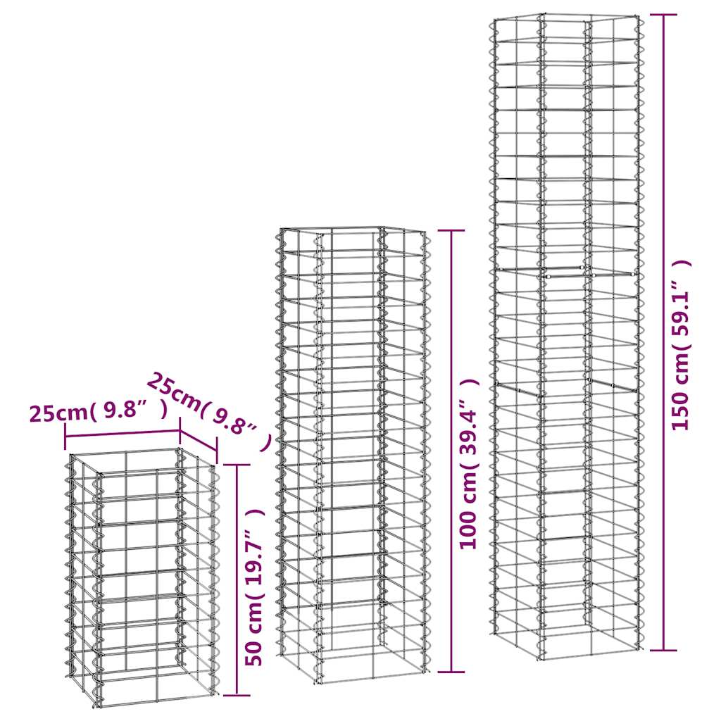 Set Gabbioni 6 pz in Filo Zincato | homemem39