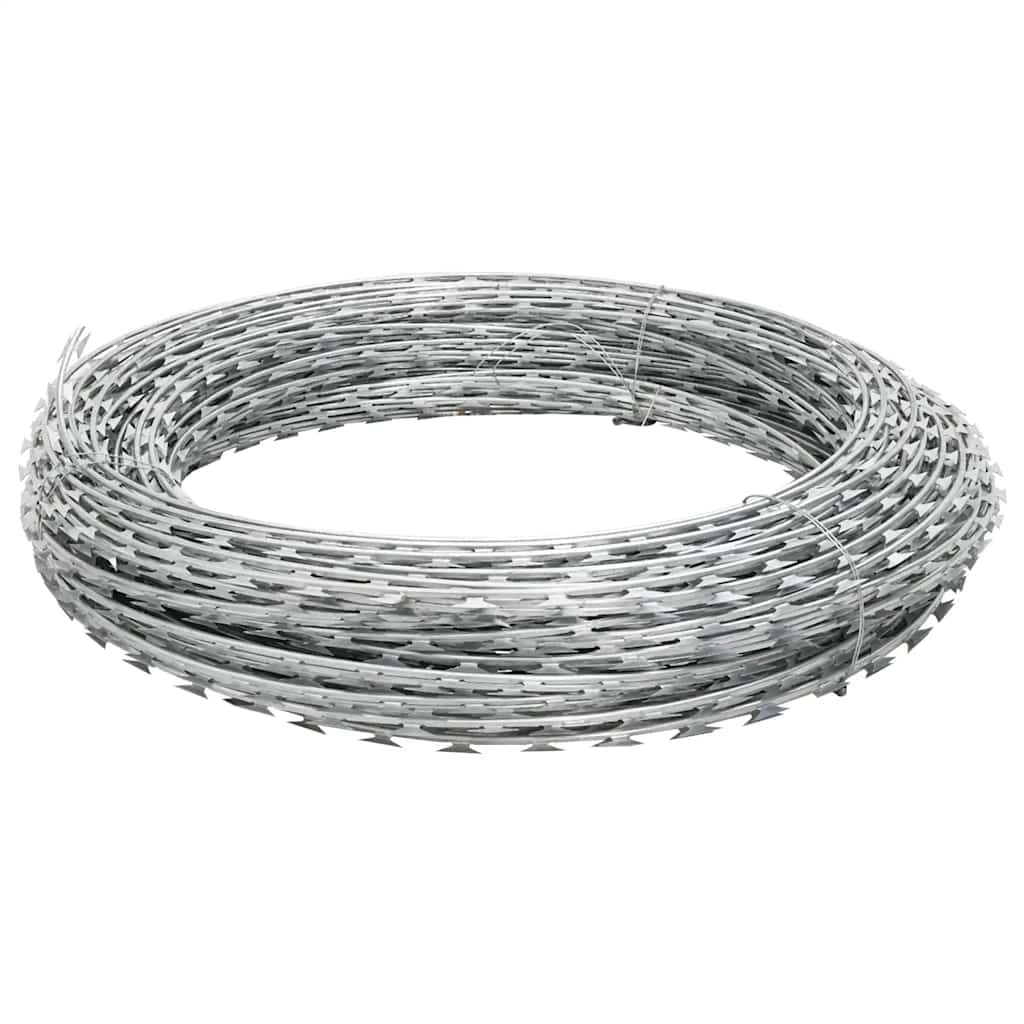 Filo Spinato Concertina Elicoidale in Acciaio Zincato 100 m | homemem39
