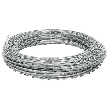 Filo Spinato Concertina Elicoidale in Acciaio Zincato 100 m | homemem39
