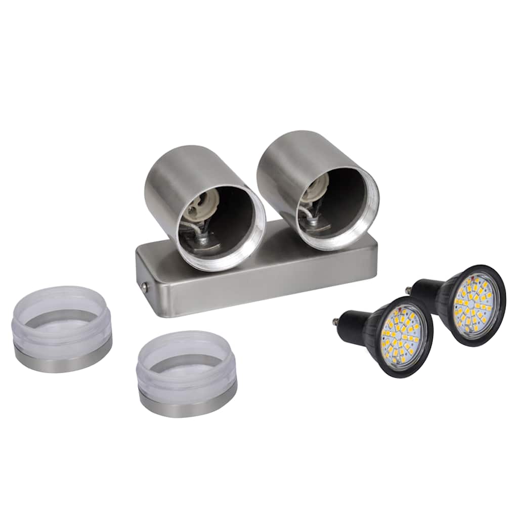 Lampada LED a Parete Acciaio Inox con Testa a Cono - homemem39
