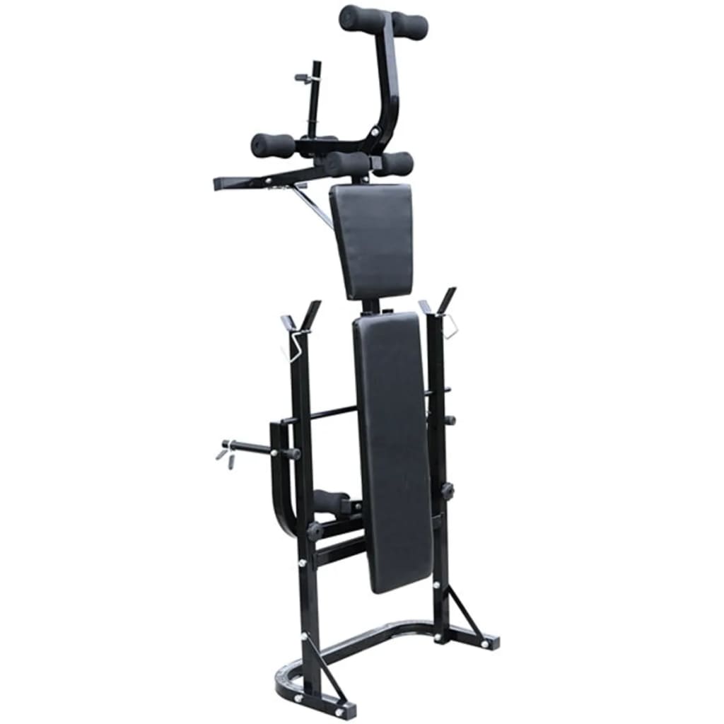 Set Palestra Casa Panca Pesi Pieghevole Bilanciere Manubri | homemem39