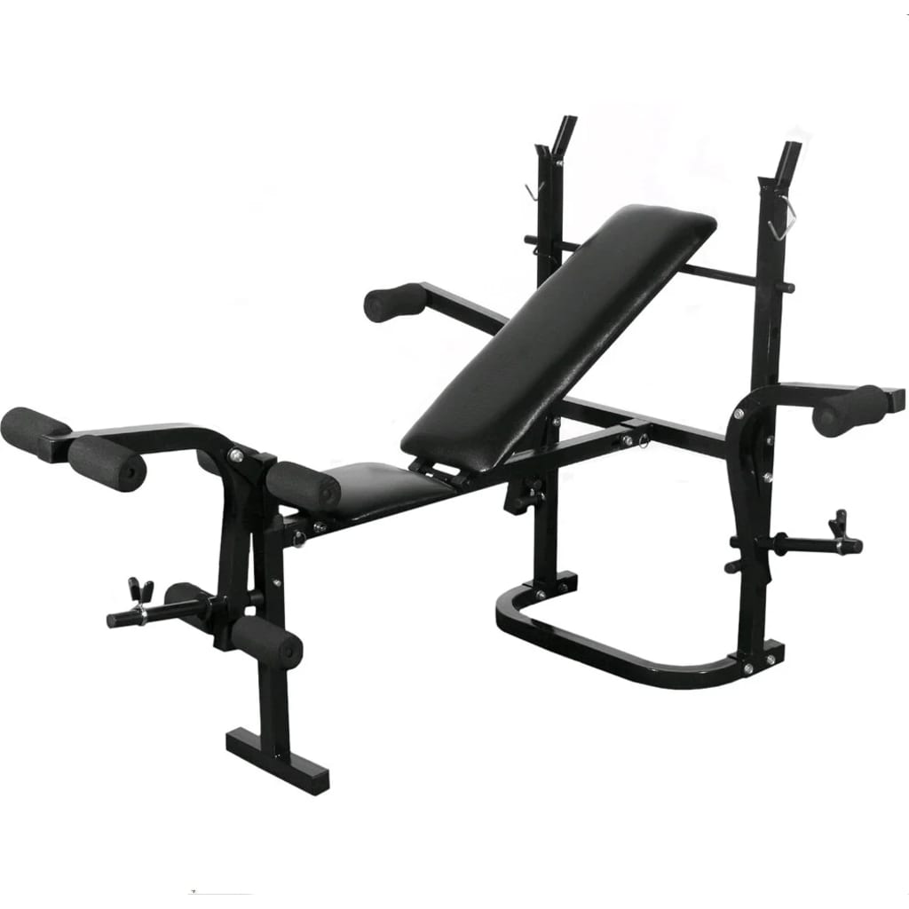Set Palestra Casa Panca Pesi Pieghevole Bilanciere Manubri | homemem39