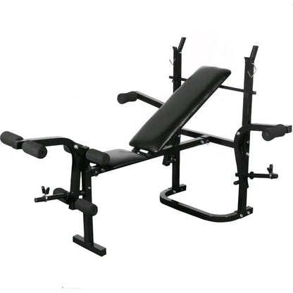 Set Palestra Casa Panca Pesi Pieghevole Bilanciere Manubri | homemem39