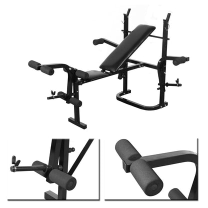 Set Palestra Casa Panca Pesi Pieghevole Bilanciere Manubri | homemem39