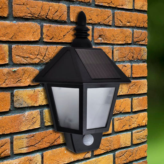 Solar garden wall lamp with motion sensor