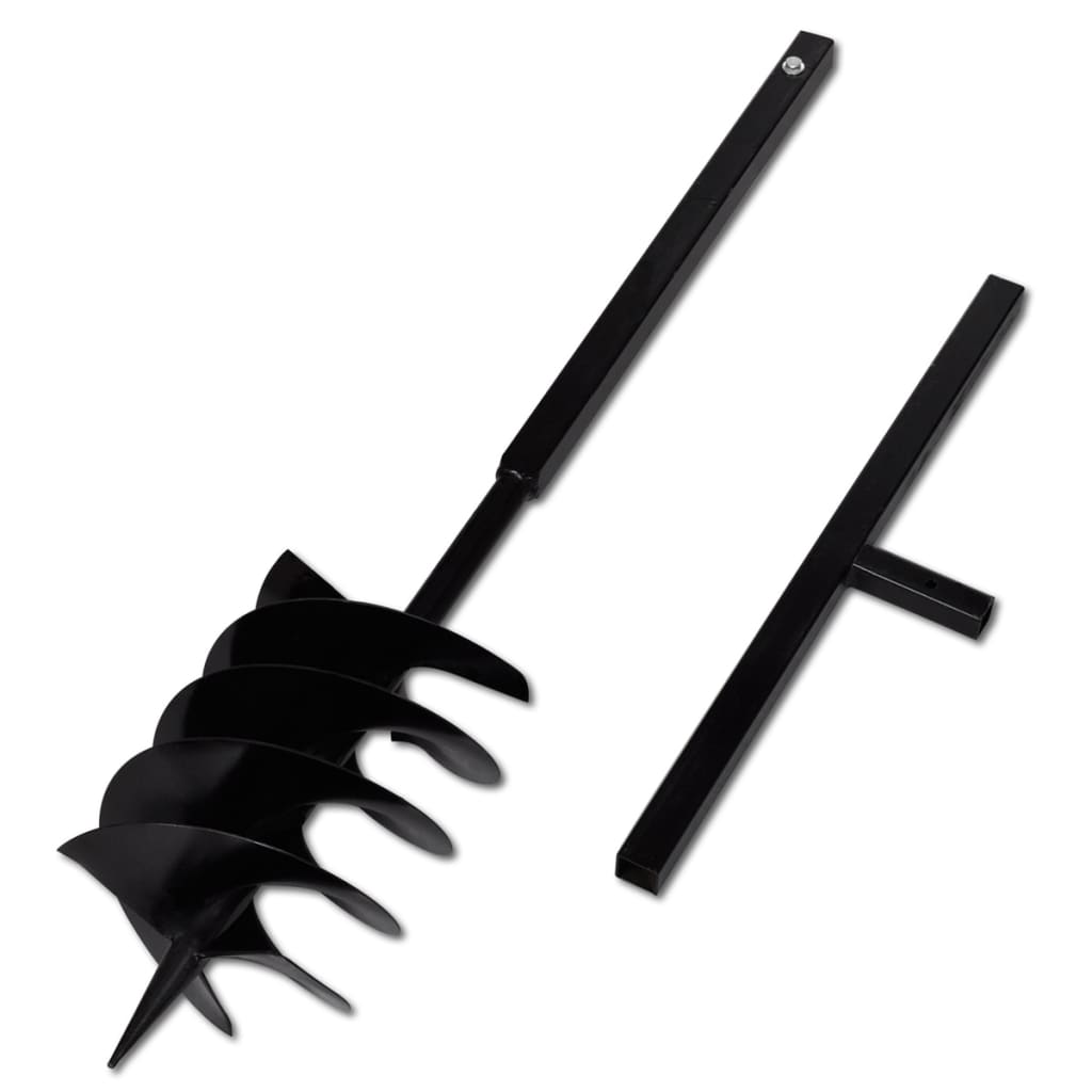 Trapano da Terra Maniglia Auger 200 mm Tre Spirali Acciaio Nero | homemem39