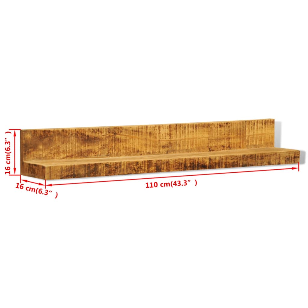 Mensole a muro in legno massiccio 2 articoli | homemem39