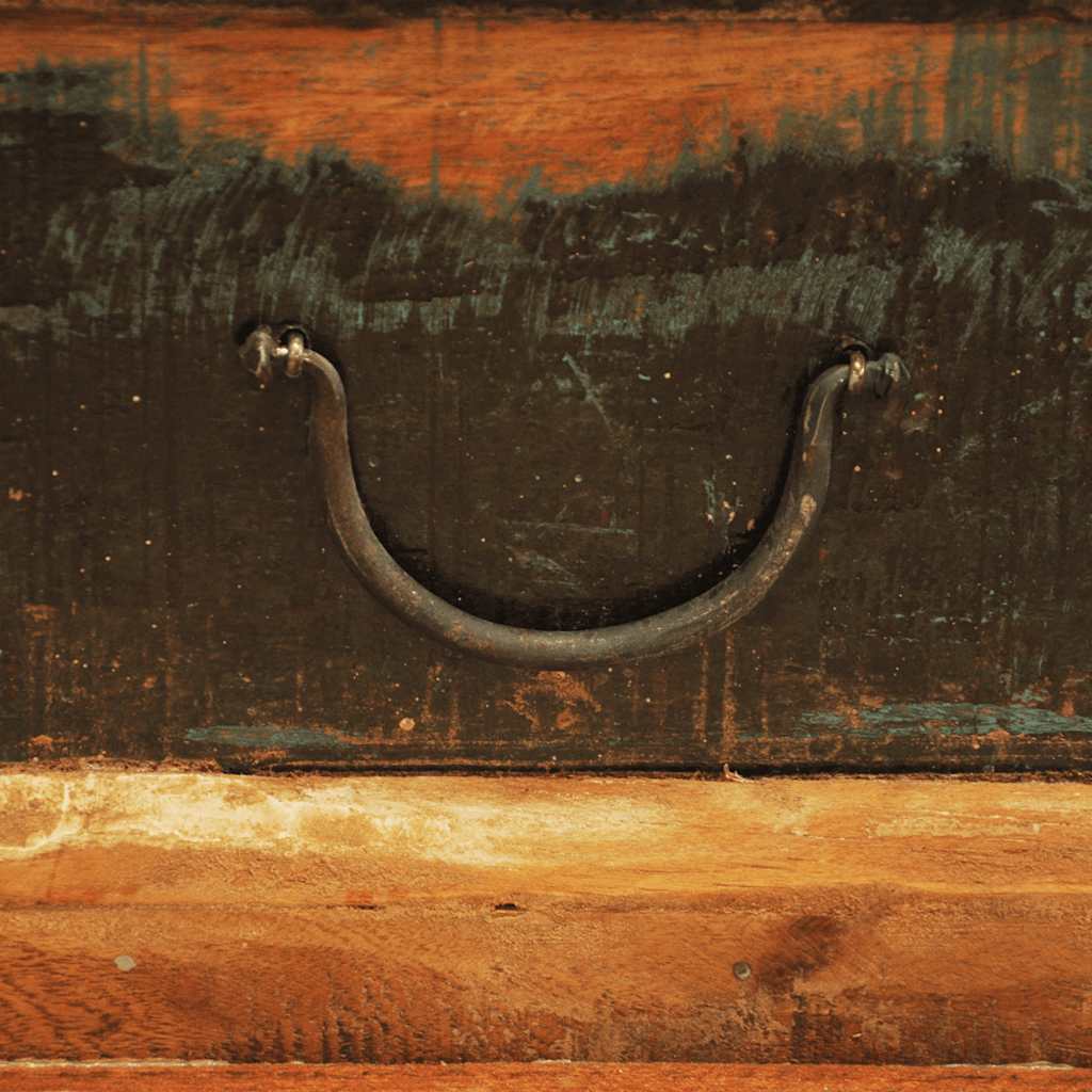Tavolino da Caffè con Stoccaggio Vintage in Legno di Recupero | homemem39