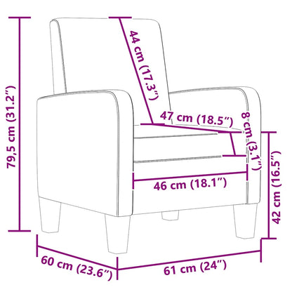 Poltrona Marrone in Similpelle