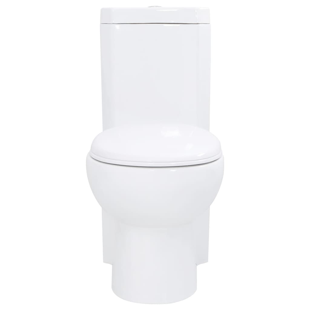 Vaso WC in Ceramica da Bagno ad Angolo Bianco - homemem39