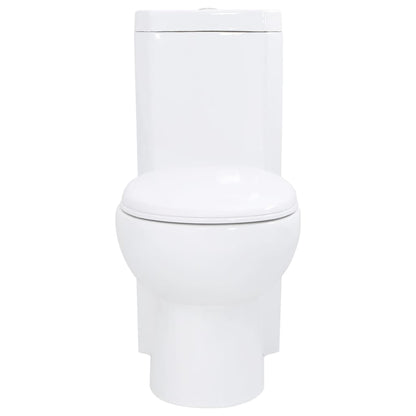 Vaso WC in Ceramica da Bagno ad Angolo Bianco - homemem39