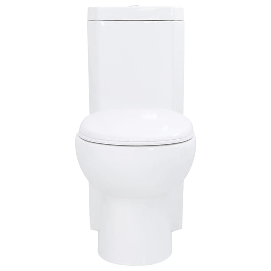 Vaso WC in Ceramica da Bagno ad Angolo Bianco - homemem39
