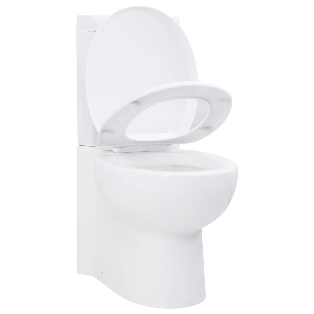Vaso WC in Ceramica da Bagno ad Angolo Bianco - homemem39