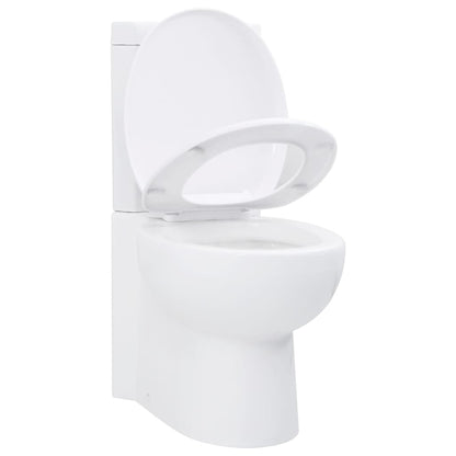 Vaso WC in Ceramica da Bagno ad Angolo Bianco - homemem39